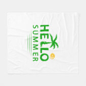 こんにちは フリースブランケット (正面(横))