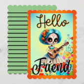 こんにちは、フレンド・シュガー・スカル サンキューカード (正面/裏面)