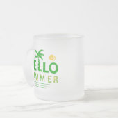 こんにちは フロストグラスマグカップ (正面左)