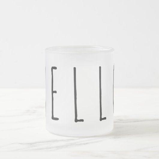 こんにちは フロストグラスマグカップ (中央)