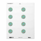 こんにちは！ フローラル リース ヴィンテージ カントリー アドレス ラベル (フルシート)