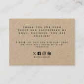 こんにちは | ブランディングありがとう挿入Kraft 名刺 (裏面)