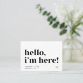 こんにちは | ブランディングありがとう白抜き 名刺 (スタンド正面)