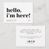 こんにちは | ブランディングありがとう白抜き 名刺 (正面/裏面)