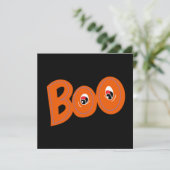 こんにちは、ブー！怖がらせちゃった？ タイポグラフィー・ドローイング・アート カード (スタンド正面)