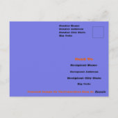 こんにちは、ブー！怖がらせちゃった？タイポグラフィ・ドローイング・アート ポストカード (裏面)