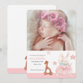 こんにちは プレシャス フォト 出生発表 招待状 (正面/裏面)