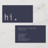 こんにちは.プレーンエレガントブルーグレートレンディーこんにちは 名刺 (正面/裏面)