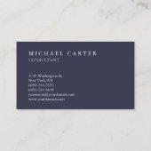 こんにちは.プレーンエレガントブルーグレートレンディーこんにちは 名刺 (裏面)