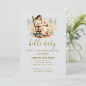 こんにちは ベイビー ニュートラル ママとベイビー 招待状 (スタンド正面)