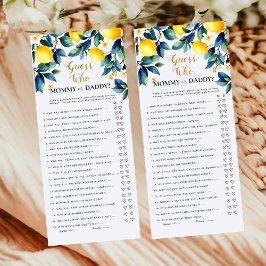 こんにちは ベイビー レモンリース ゲス フー マミー オア ダディ