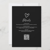 こんにちは ベビーシャワー オールインワン ブラック&ホワイト 招待状 (裏面)