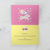 こんにちは、ベビーユニコーンデザイン カード (内部)