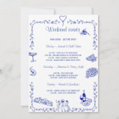 こんにちは、ベラ・バチェロレッテの旅程テンプレートです 招待状 (裏面)