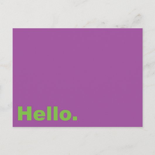 こんにちは。 ポストカード (正面)