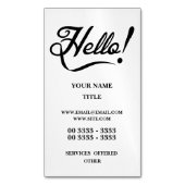 こんにちは マグネット名刺 (正面縦)