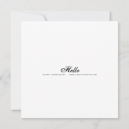 こんにちは – ミニプリント (裏面)