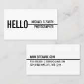 "こんにちは"ミニマスタイリッシュリストモダン 名刺 (正面/裏面)