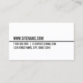 "こんにちは"ミニマスタイリッシュリストモダン 名刺 (裏面)