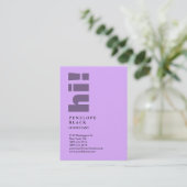 こんにちは!メイヴマローピンクトレンディーコンサルタントこんにちは 名刺 (スタンド正面)