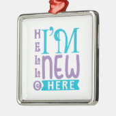 こんにちは メタルオーナメント (左)