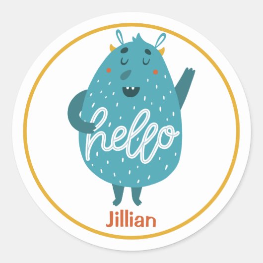 こんにちは ラウンドシール (正面)