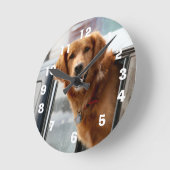 こんにちは ラウンド壁時計 (傾斜)