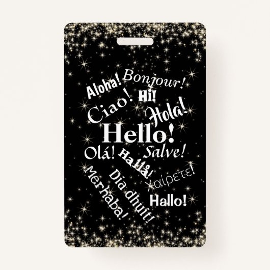 こんにちは！ラゲッジタグまたはバッジ バッジ (正面)