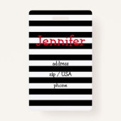 こんにちは！ラゲッジタグまたはバッジ バッジ (裏面)