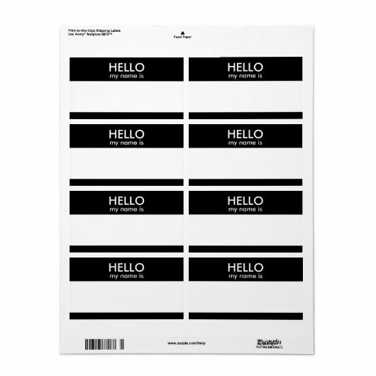 こんにちは ラベル (フルシート)