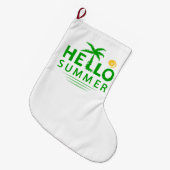 こんにちは ラージクリスマスストッキング (正面 (吊り時))