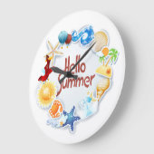 こんにちは ラージ壁時計 (傾斜)