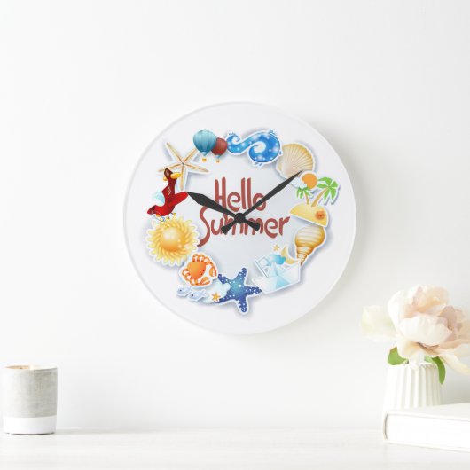 こんにちは ラージ壁時計 (ホーム)