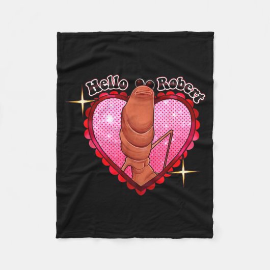 こんにちは ロバート 僕はマーカス ワームだ フリースブランケット (正面)