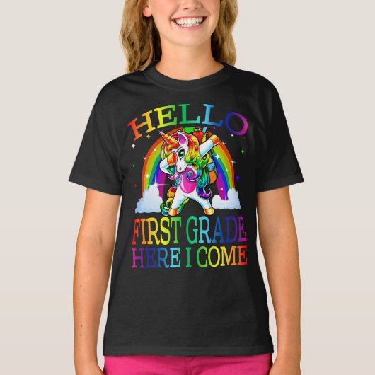こんにちは、一年生になるユニコーン Tシャツ (正面)