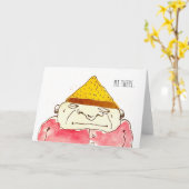 こんにちは、不思議な変な漫画の人 カード (黄色い花)