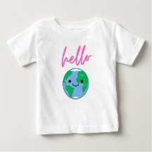 こんにちは 世界 かわいい子供用Tシャツ