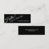 こんにちは! 会えてうれしい! プロフィールの名刺 スキニー名刺 (正面/裏面)