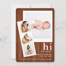 こんにちは、僕はBaby name フィルムストリップ フォトコラージュ 出生