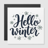 こんにちは 冬のクリスマス 雪の結晶 冬の季節 (正面/裏面)