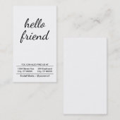 こんにちは 名刺 (正面/裏面)