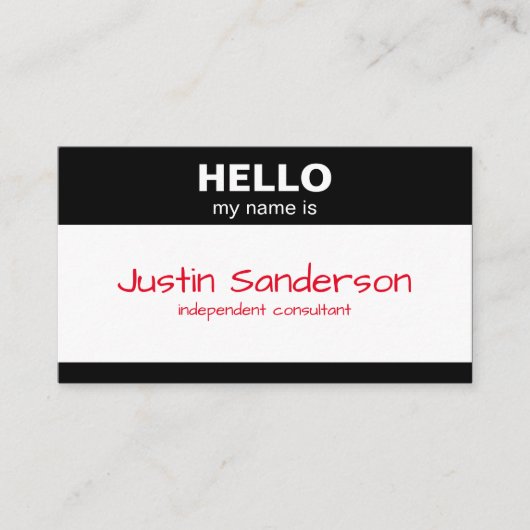 こんにちは、名札-名刺 名刺 (正面)