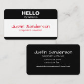 こんにちは、名札-名刺 名刺 (正面/裏面)