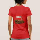 "こんにちは!" 土の中から Tシャツ (裏面)