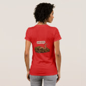 "こんにちは!" 土の中から Tシャツ (裏面フル)