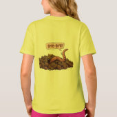 "こんにちは！" 土の中から Tシャツ (裏面)