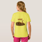 "こんにちは！" 土の中から Tシャツ (裏面フル)