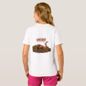 "こんにちは！" 土の中から Tシャツ (裏面フル)