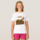 "こんにちは！" 土の中から Tシャツ (正面フル)