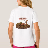 "こんにちは！" 土の中から Tシャツ (裏面)